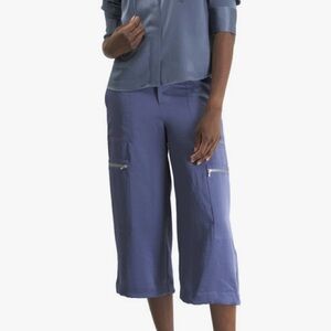 VINCE DESIGNER Low Rise Satin Parachute Crop Jogger Pant, Sz 12, Lux, High-End